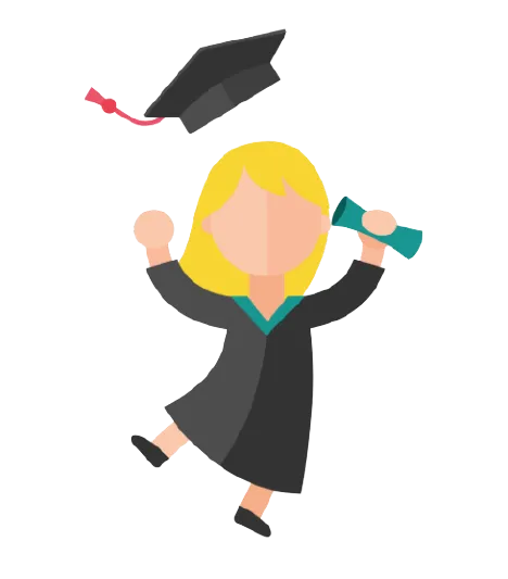 Egyetemista lány ikon